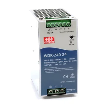 WDR-240-24 Блок питания на DIN-рейку, 24В, 10А, 240Вт Mean Well WDR-240-24 Блок питания на DIN-рейку, 24В, 10А, 240Вт Mean Well
